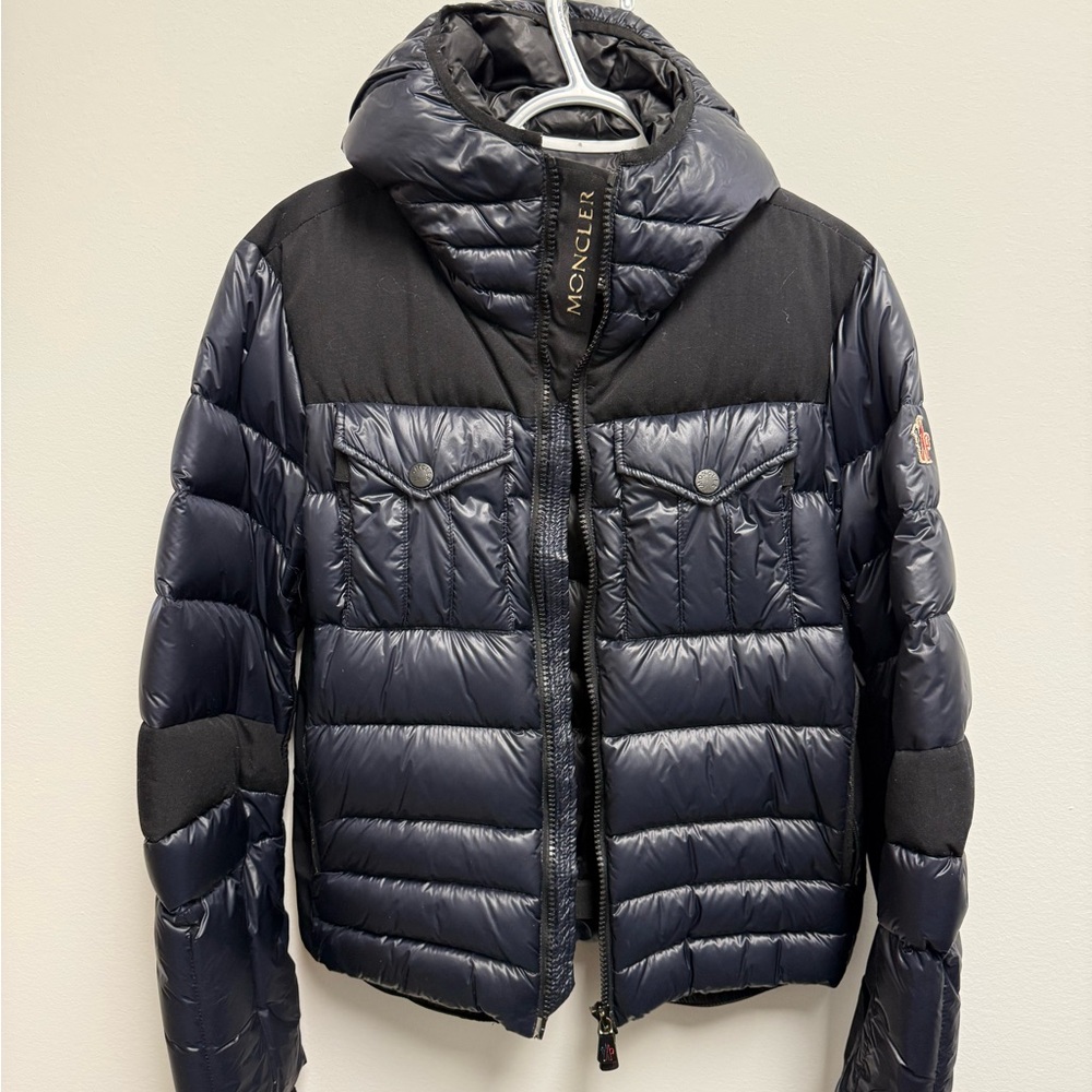 Moncler Men's Dark Blue and Black Puffer Jacket
